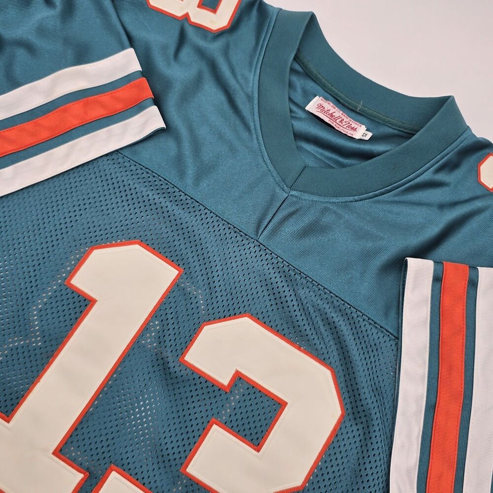 Mitchell & Ness Throwback 13 Marino Green Dolphins Jersey Stitched 52